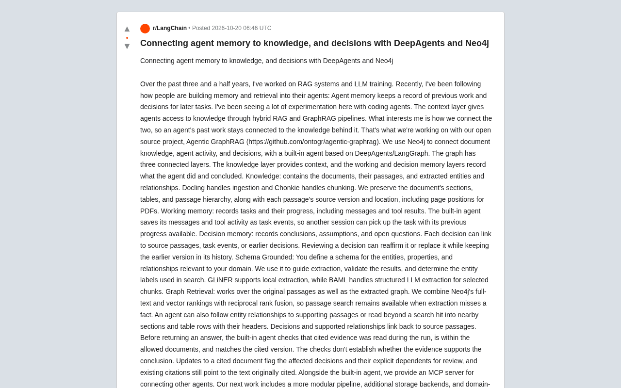 DeepAgents+Neo4j:三层图谱打通Agent记忆与知识