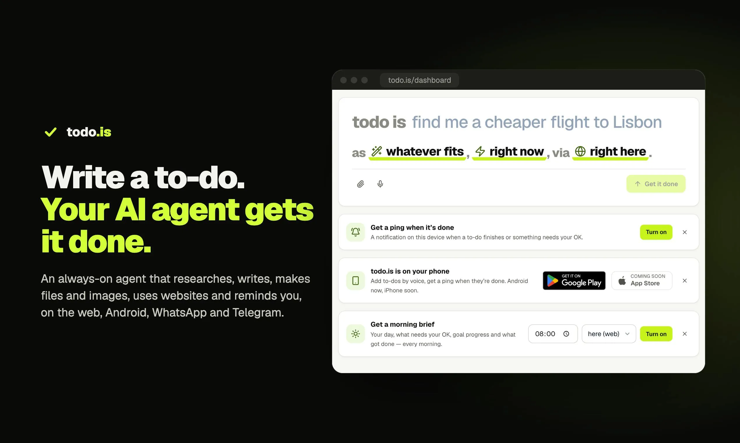ToDo.is: Hand Your To-Dos to an AI Agent That Actually Does the Work