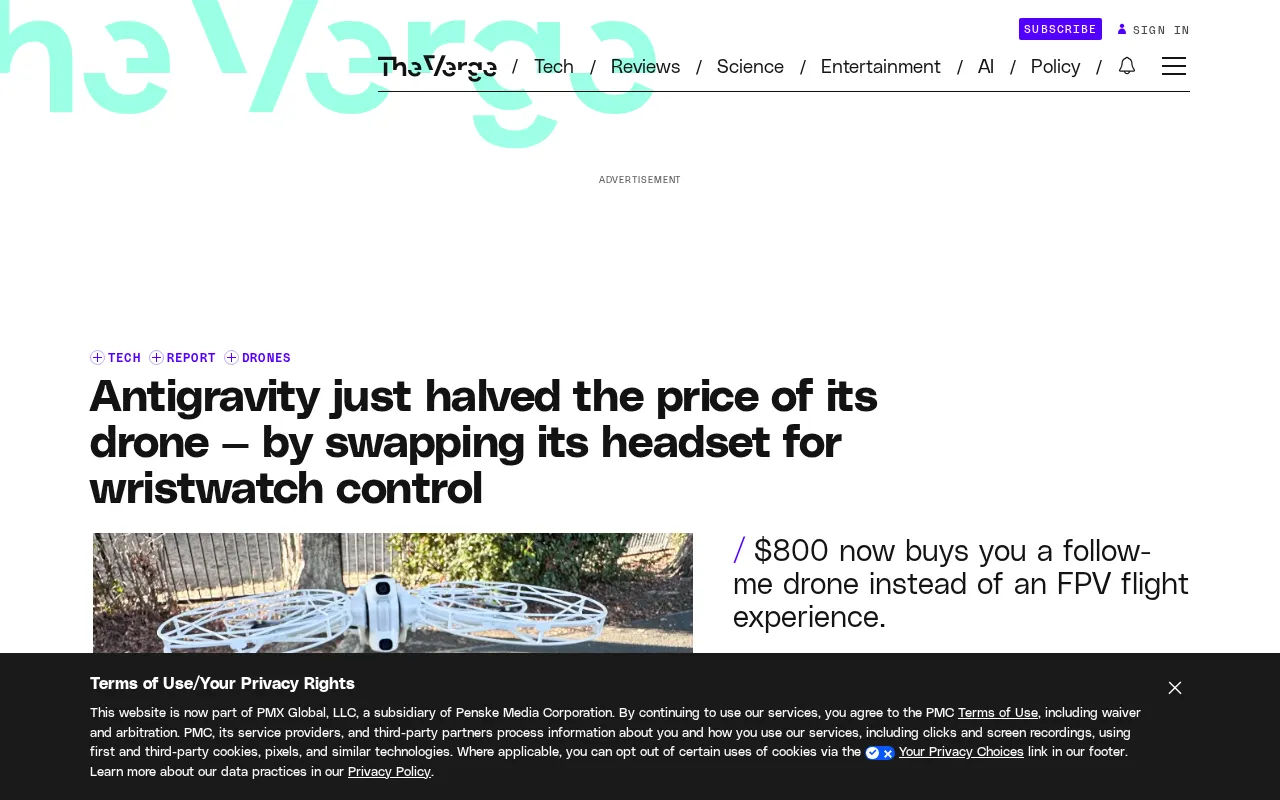 Behind the Antigravity A1 Drone's Half-Price Deal: Replacing the Headset with a Wristband Controller