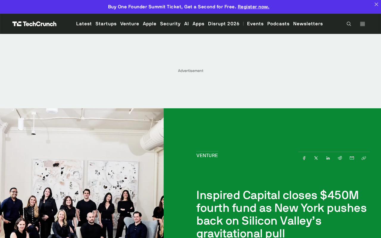 纽约创投逆袭:Inspired Capital 募集4.5亿美元四期基金