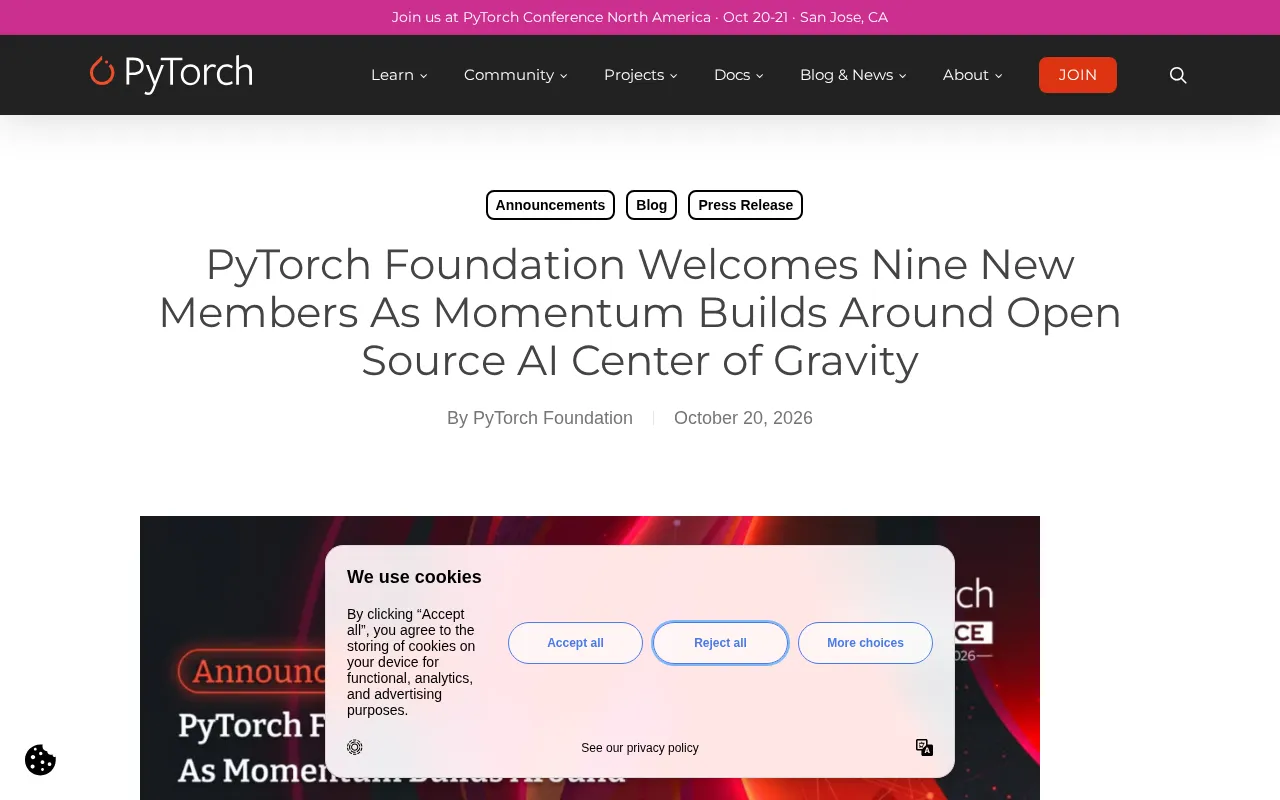 PyTorch Foundation adds nine new members