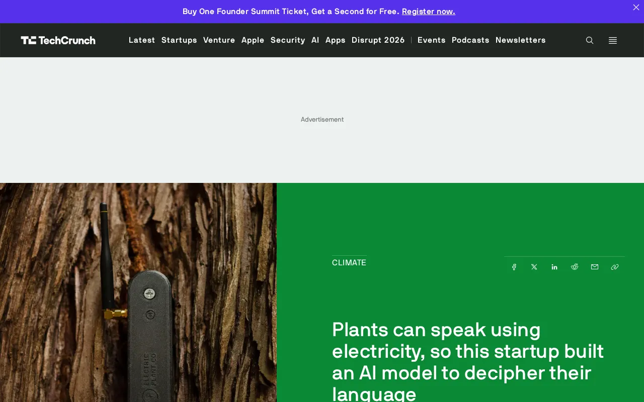 Plants 'Speak' Through Electricity: This AI Startup Is Deciphering Plant Language