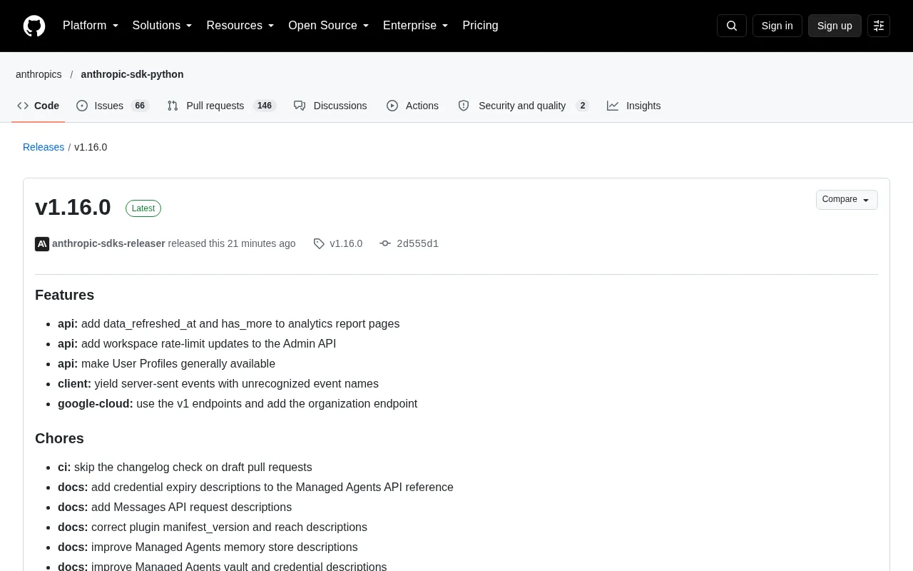 Anthropic SDK v1.16.0 Released: Analytics and Admin API Upgrades