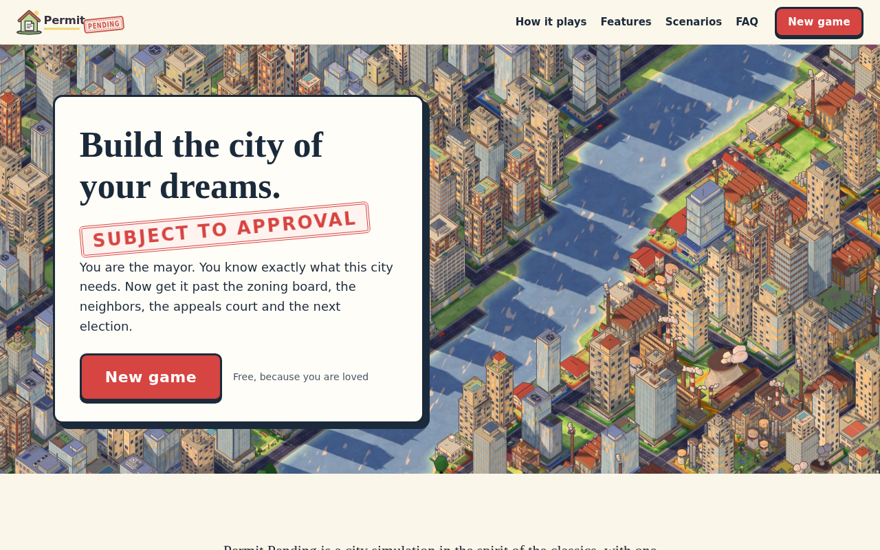 When SimCity Meets Permits: The Birth of a Hardcore City-Building Simulator