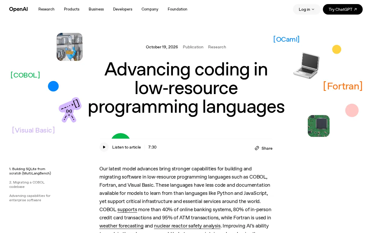 Advanced Coding Practices in Low-Resource Programming Languages