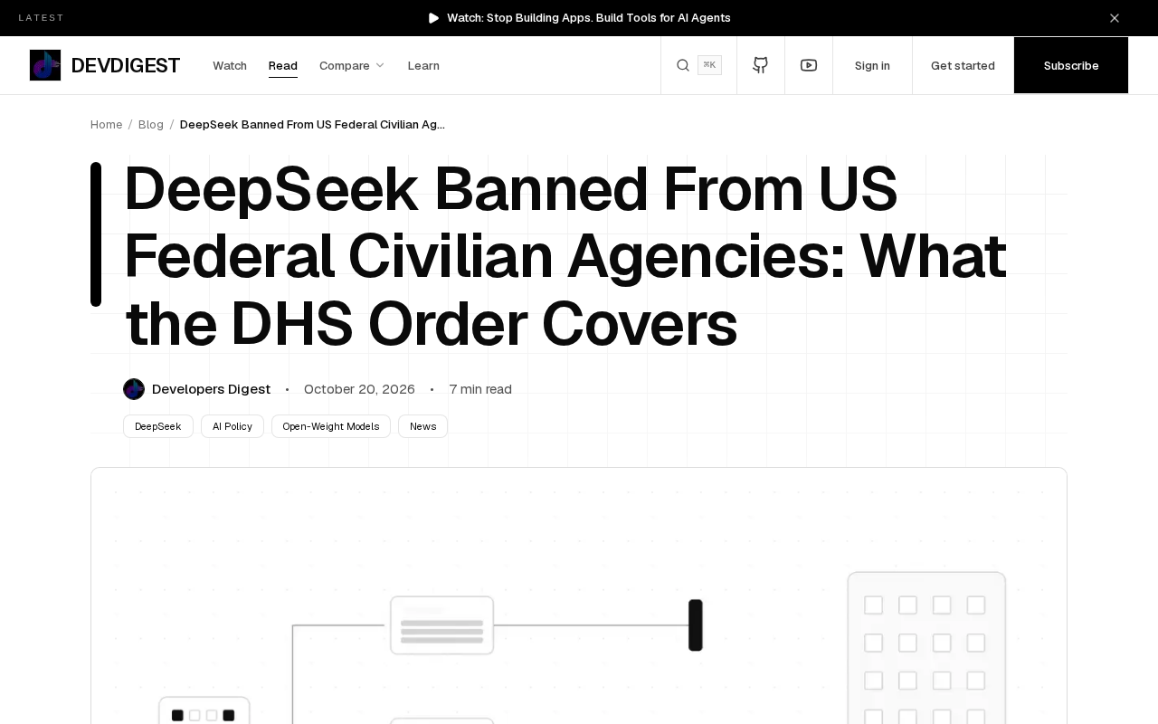 DeepSeek遭美国联邦民用机构禁用:DHS命令范围与影响解读