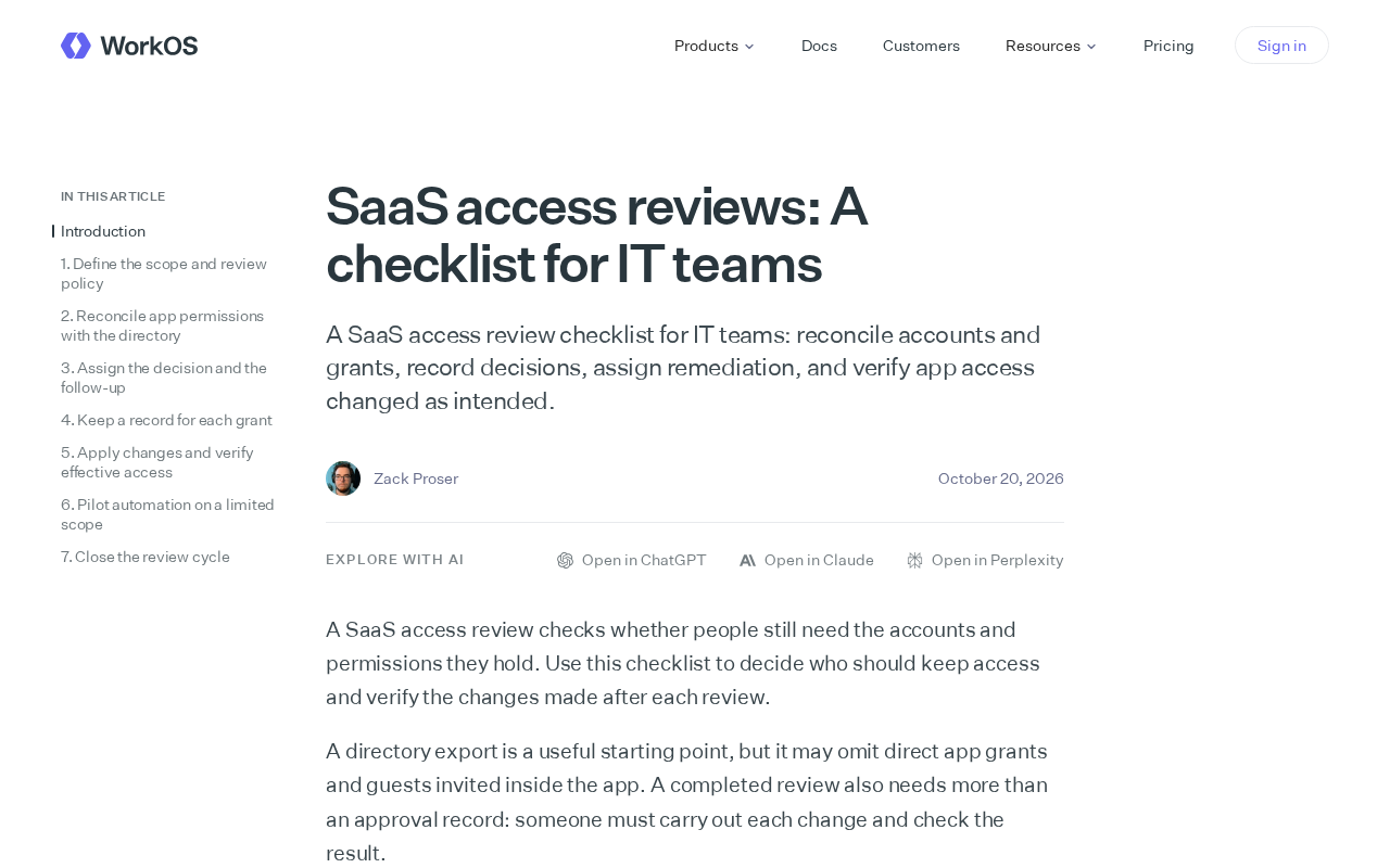SaaS Access Review Checklist: A Practical Guide to Permission Governance for IT Teams