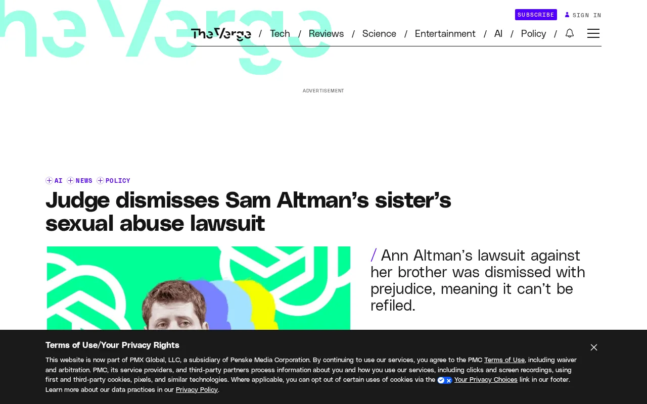 Sam Altman姐姐诉讼被驳回:法院裁定内容详解