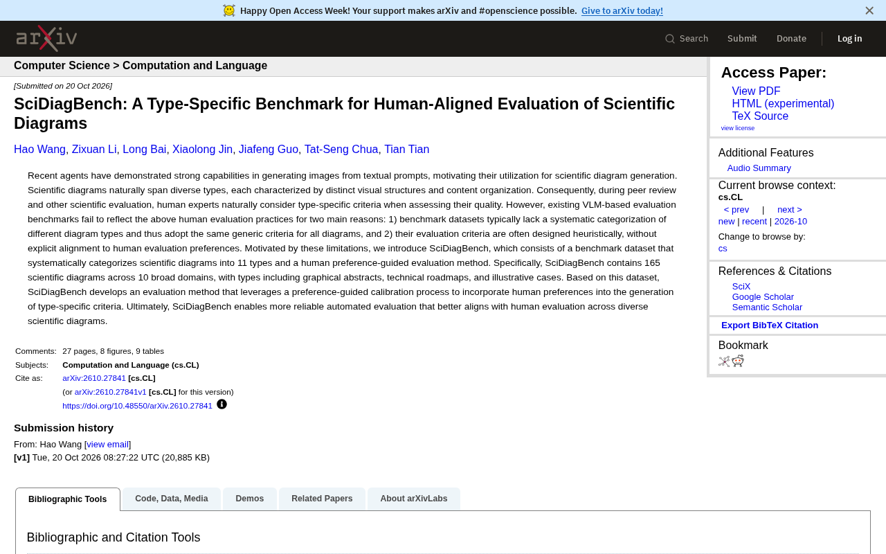 SciDiagBench:按图类型评估科学图表的新基准