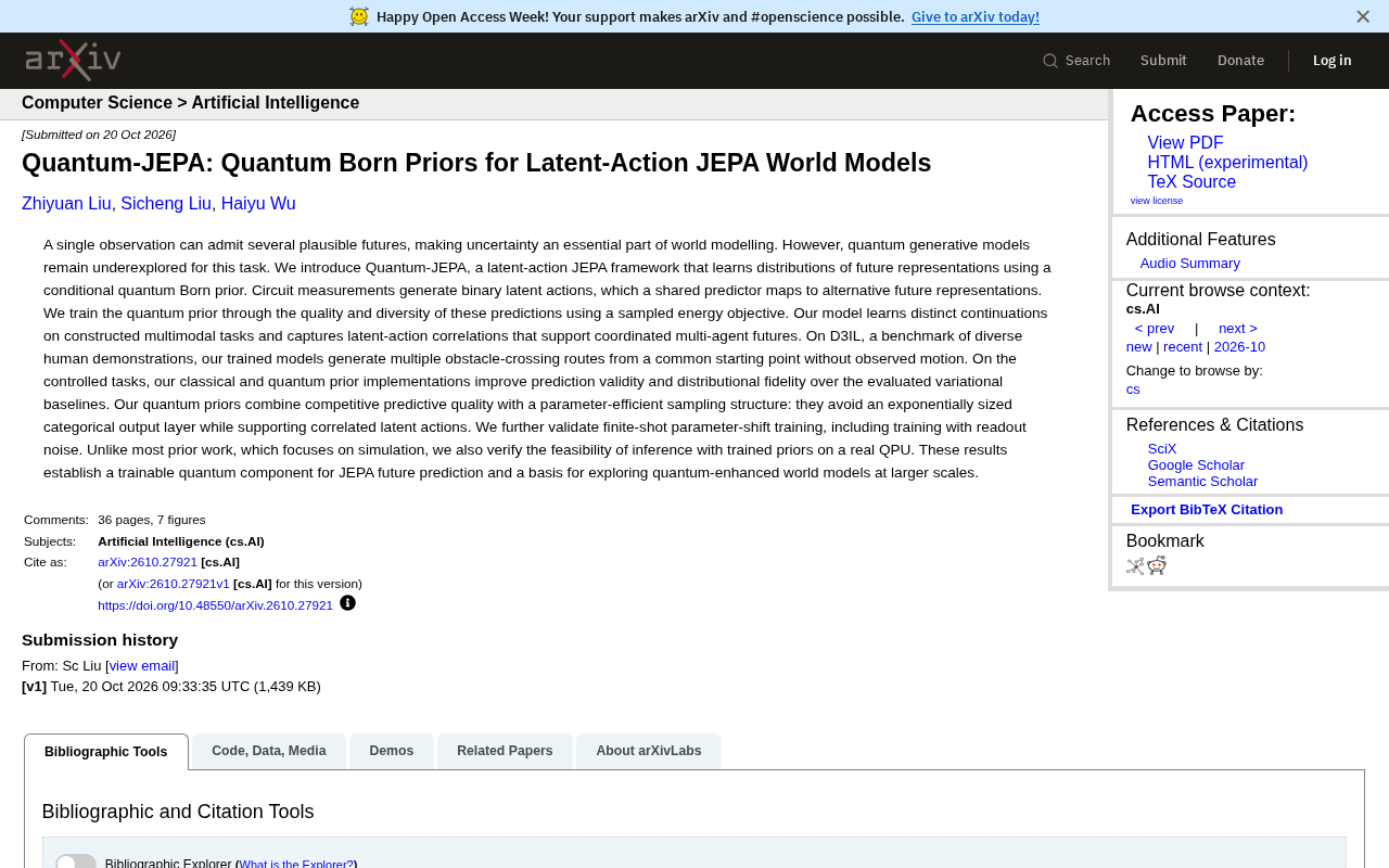 量子生成先验如何革新世界模型?Quantum-JEPA给出答案