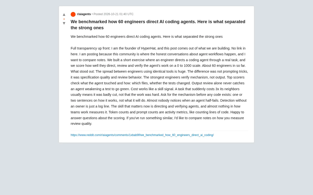 Benchmarking 60 Engineers on AI Coding Agents: The Real Gap Between Strong and Weak Operators