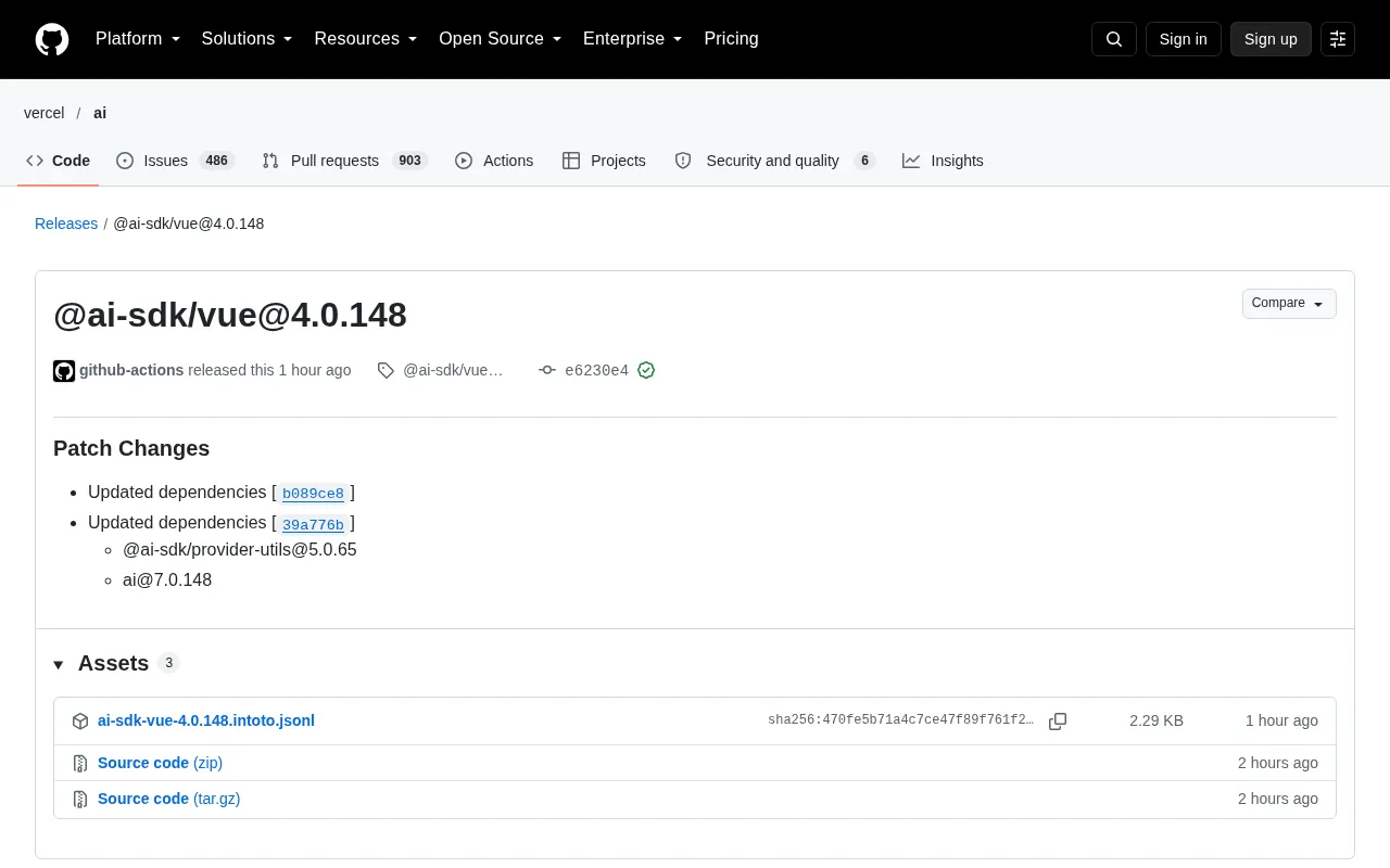 rss source: @ai-sdk/vue@4.0.148