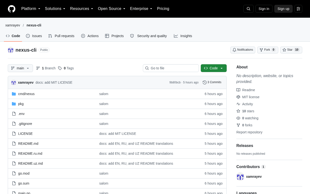 Nexus-CLI:纯Go打造的DeepSeek桥接工具