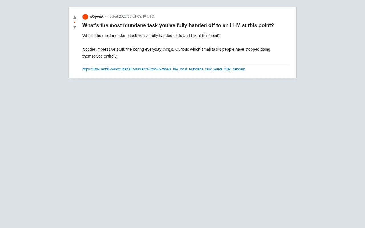 Reddit热议:最无聊的任务,你完全交给LLM了吗?