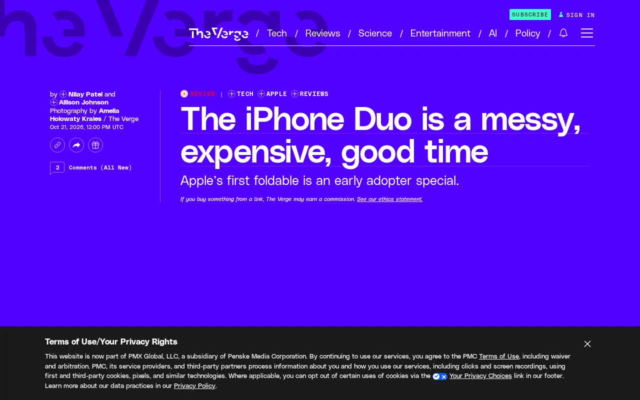 iPhone Duo Review: Risky, Expensive, Yet Delightful First Generation