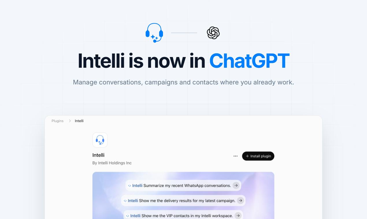 Intelli Plugin: Manage WhatsApp and Instagram Inside ChatGPT and Claude