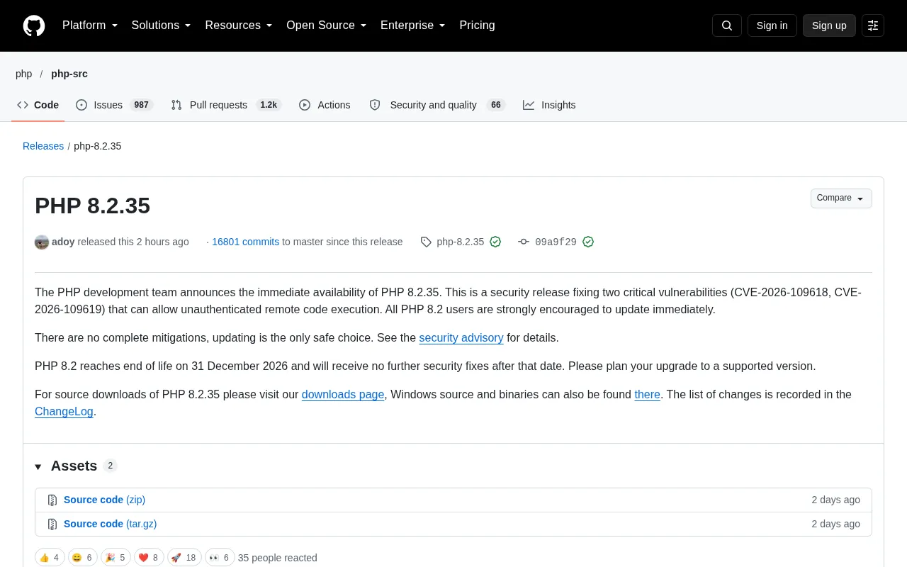 PHP 8.2.35 Release Sparks Debate: The Value and Controversy of Maintaining Older Versions