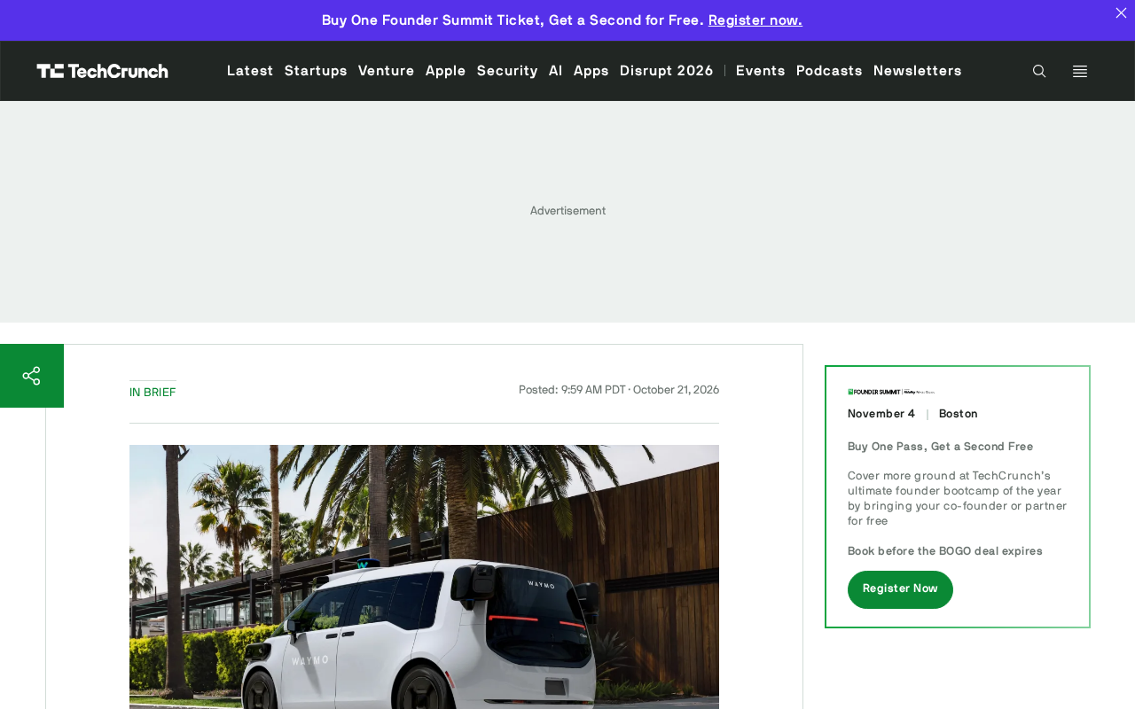 Waymo Robotaxis Roll Into Las Vegas Airport