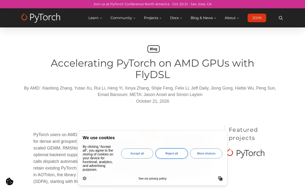 PyTorch Acceleration on AMD GPUs: FlyDSL Operator Library Officially Integrated