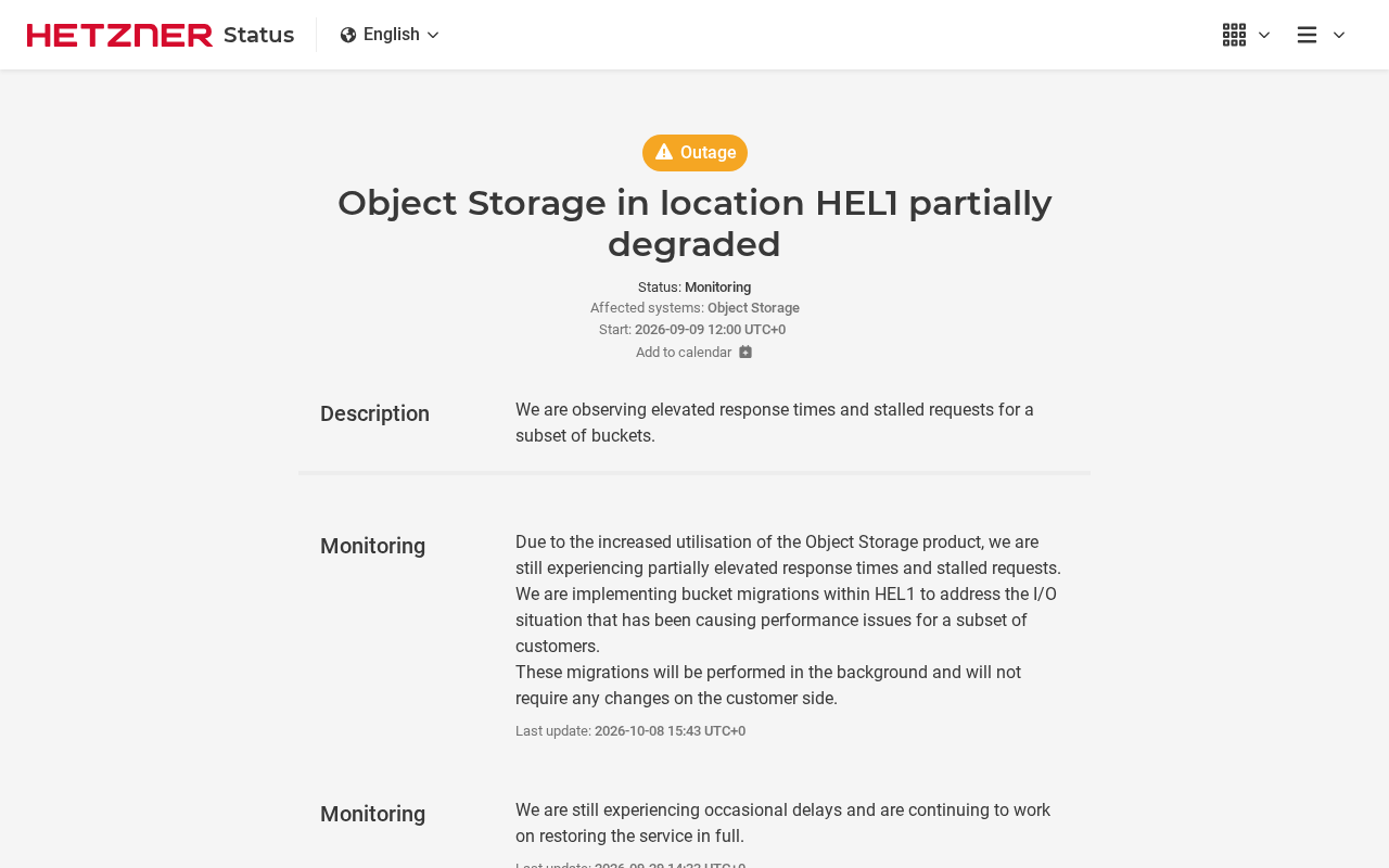 Hetzner Object Storage Degraded for Over a Month: Why Are Users Unaware?