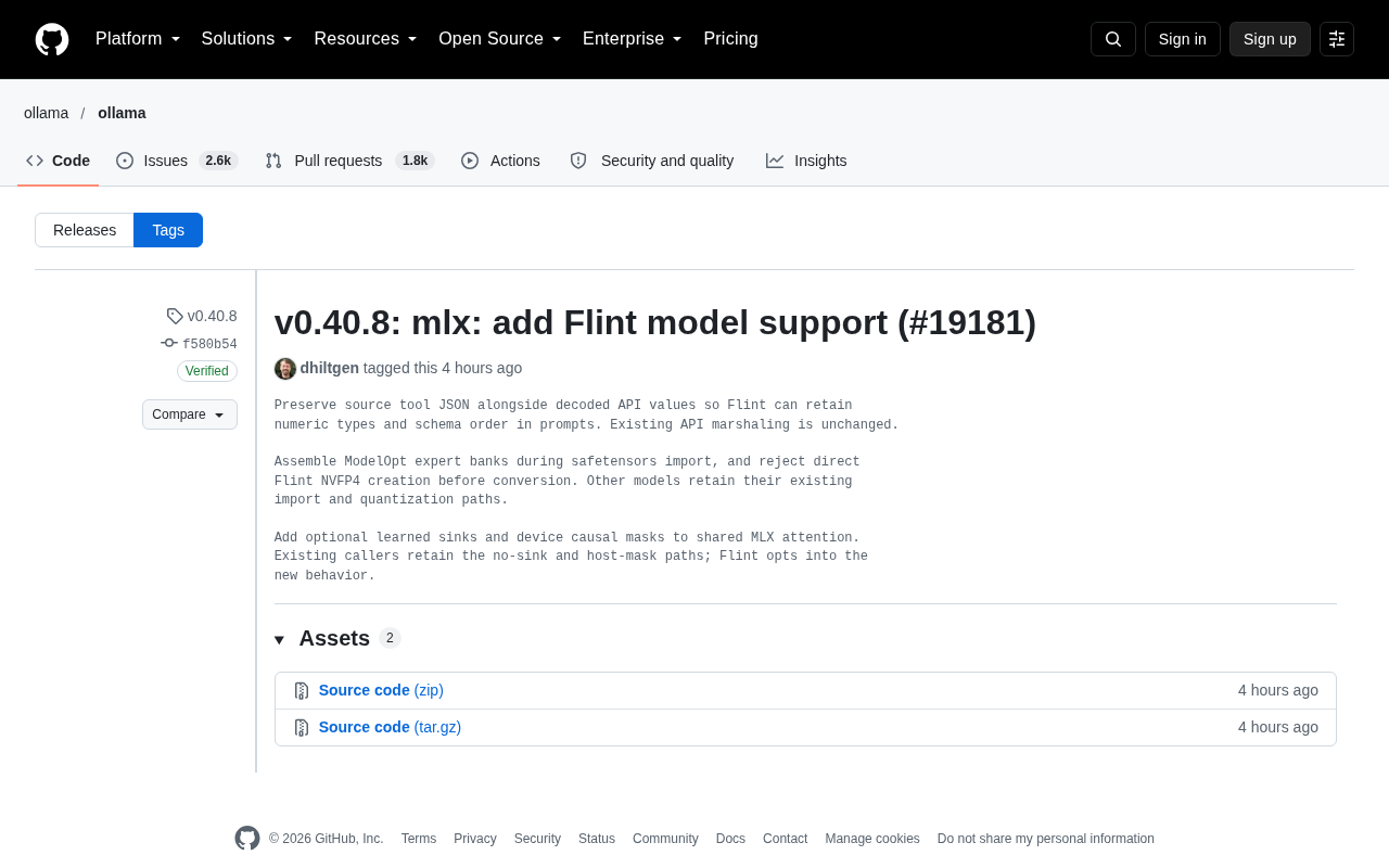MLX框架新增Flint模型支持:v0.40.8更新解析