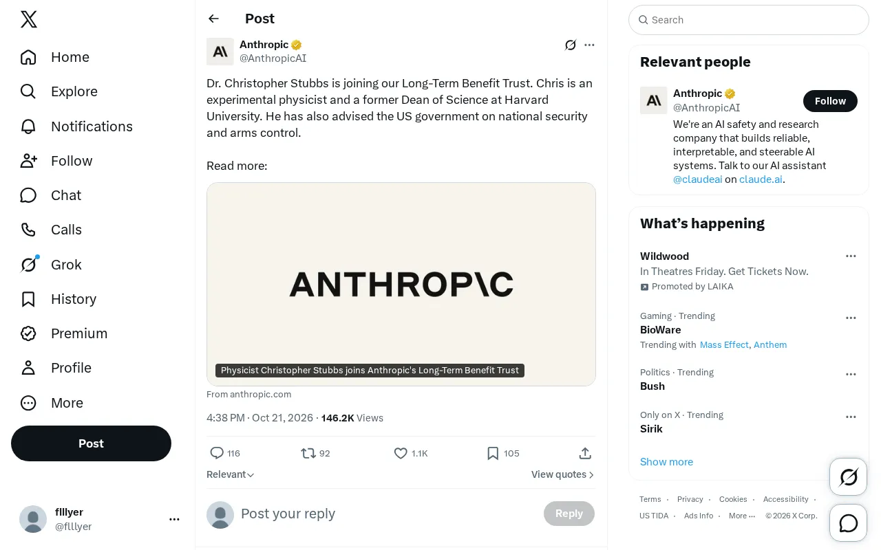 Anthropic's Long-Term Benefit Trust Welcomes Harvard Physicist Christopher Stubbs