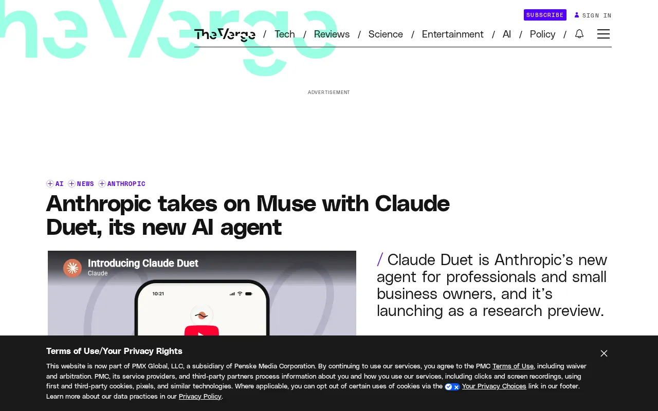 Anthropic Launches Claude Duet, Escalating the AI Agent Battle