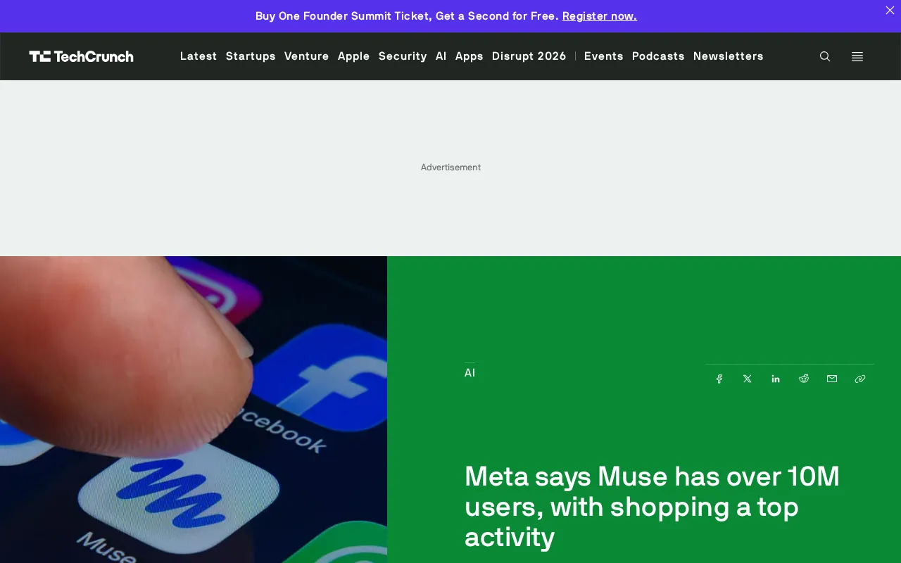 Meta Muse Surpasses 10 Million Users, Shopping Emerges as Core Use Case