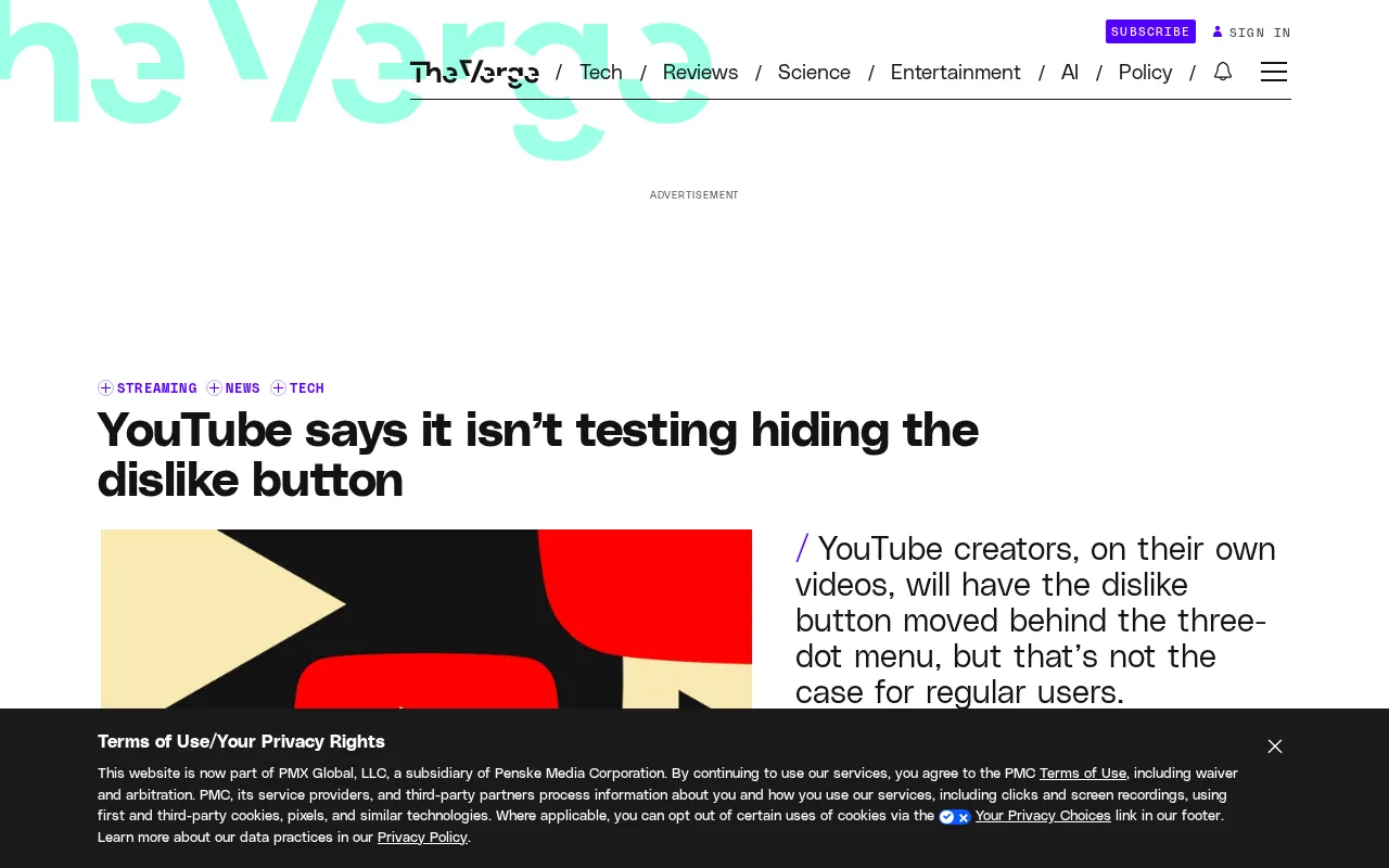 YouTube否认测试隐藏踩按钮:一场用户发现的“实验”风波