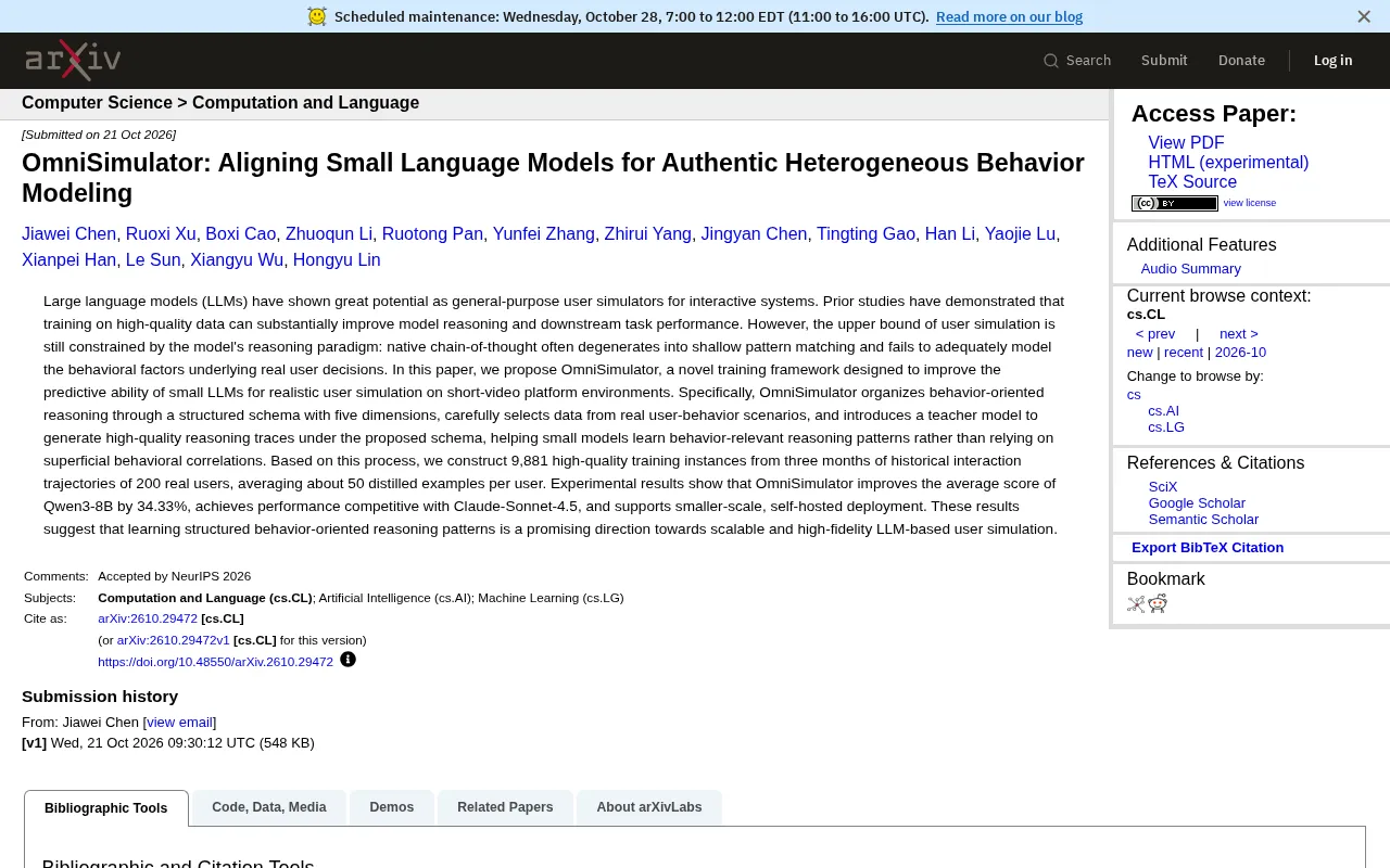 OmniSimulator: How Small Models Achieve High-Fidelity User Simulation