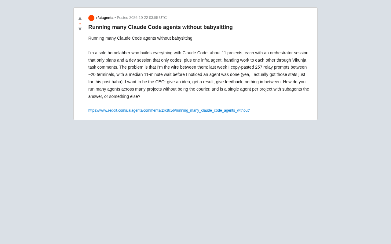 Escaping the "Human Router": A Practical Guide to Multi-Claude Code Agent Orchestration
