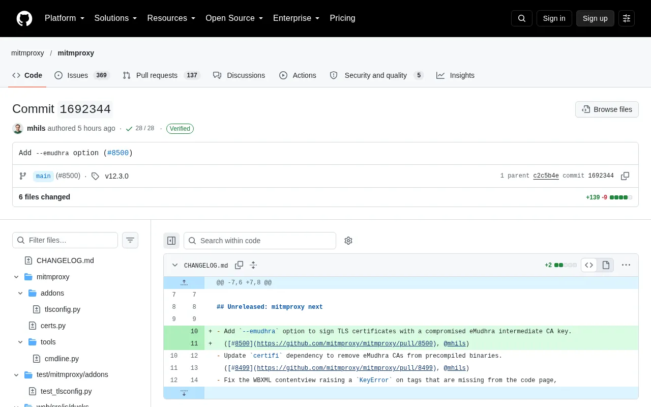 mitmproxy Adds --emudhra Option: Certificate Hijacking Enters the Enterprise Compliance Era
