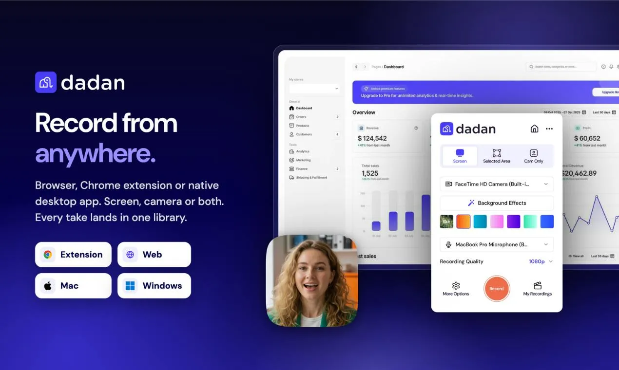 Dadan: An AI Video Workspace Combining Recording, Meetings, and Guides