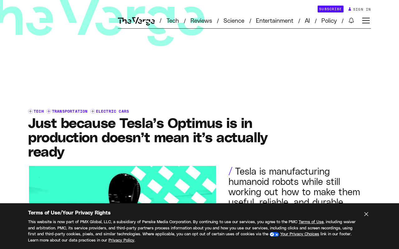 特斯拉Optimus量产启动,但离真正可用还有多远?