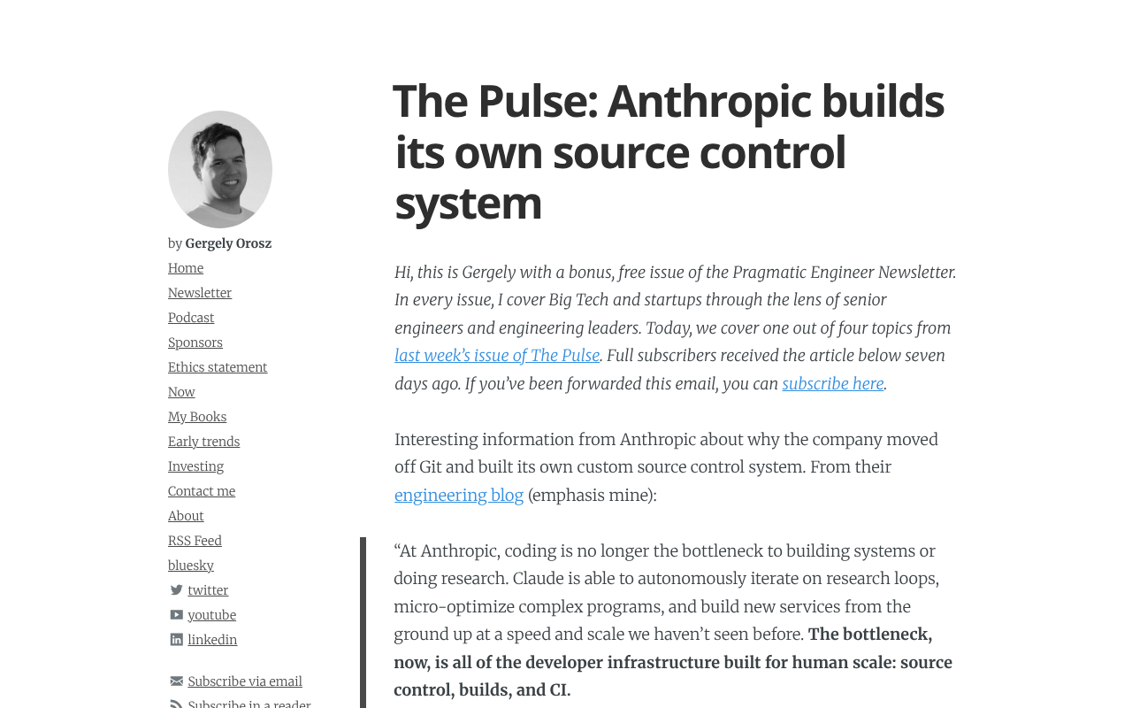 Anthropic自建源代码控制系统Scion:日处理3万PR背后的性能困局