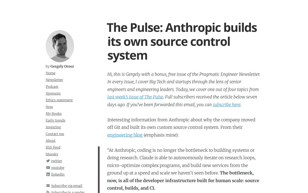 Anthropic Builds Its Own Source Control System Scion: The Performance Dilemma Behind 30,000 PRs a Day