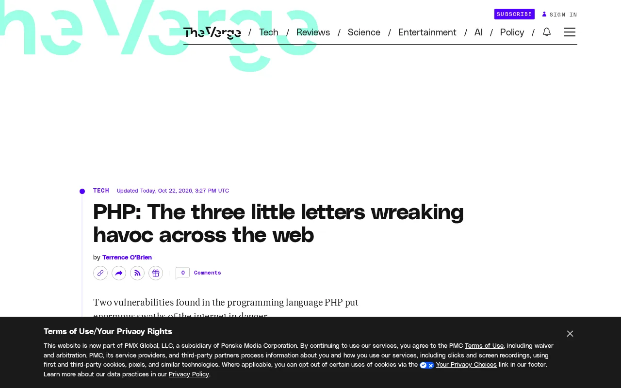 PHP Exposed: Two Major Vulnerabilities Threaten 70% of Websites, Including WordPress and Other Platforms