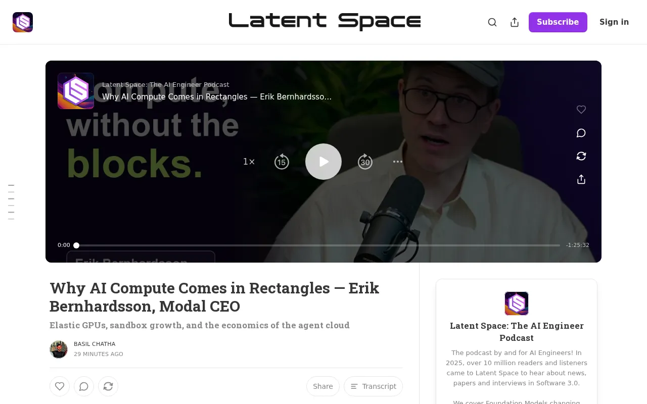 Why Does AI Compute Favor Rectangles? Modal CEO Breaks Down Agent Cloud Economics