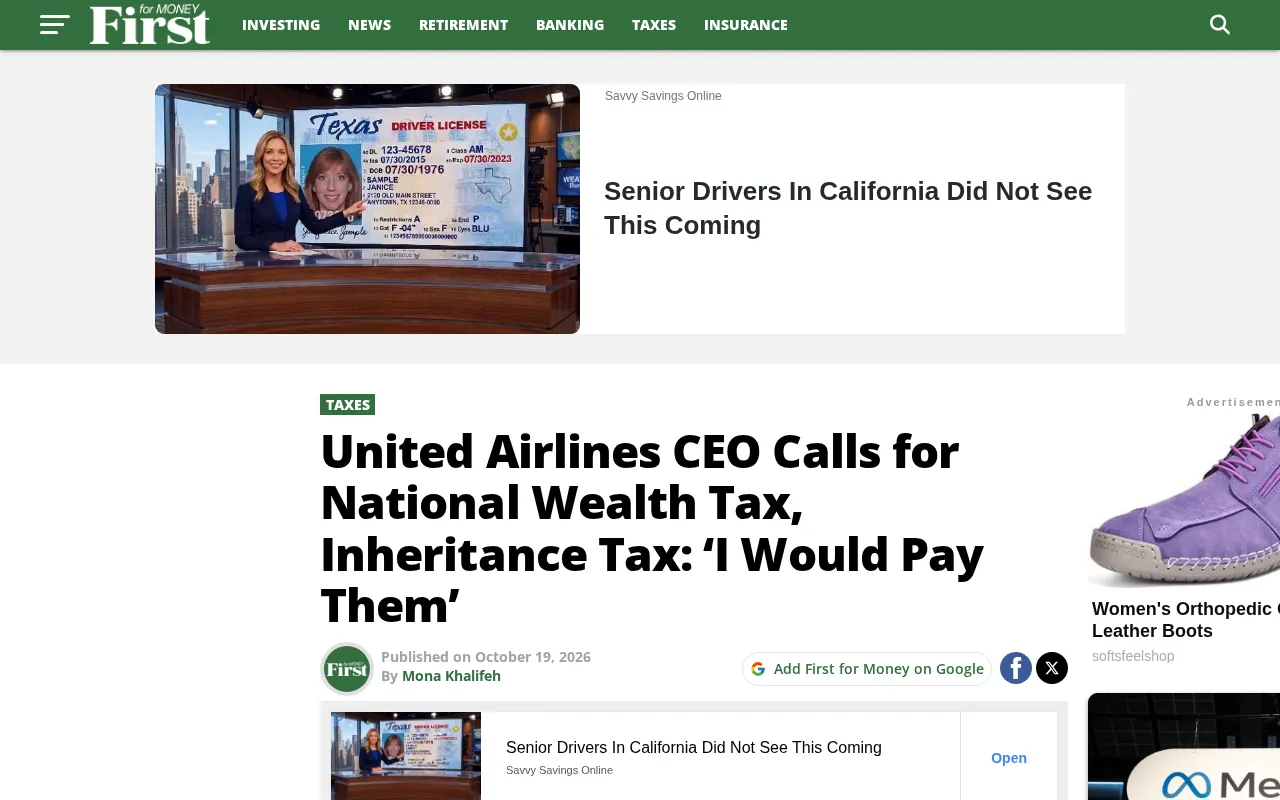 United Airlines CEO Calls for a National Wealth Tax: A Tech and Business Perspective