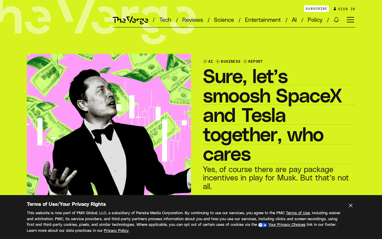 SpaceX与特斯拉合并?先看清背后的风险
