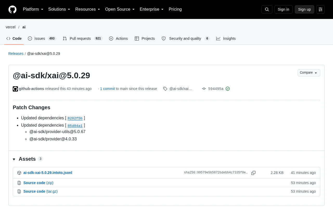 AI SDK xAI 5.0.29 Update: Dependency Upgrades and Ecosystem Impact