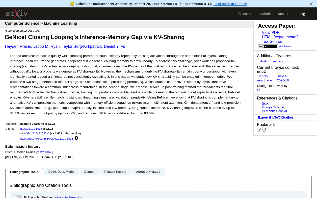 BeNice! 用KV共享为循环架构省下推理内存