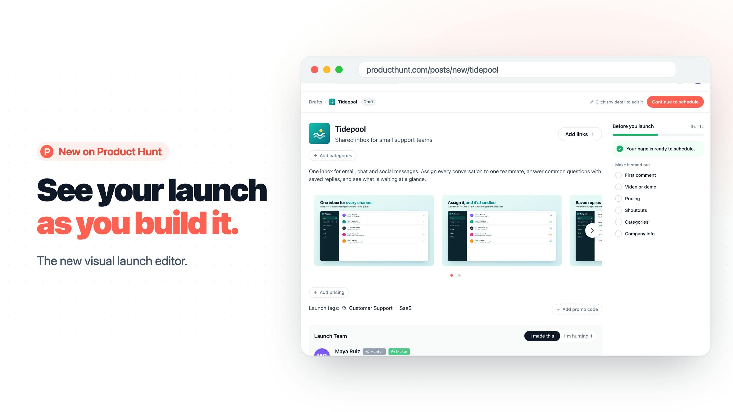 Product Hunt Launches Visual Launch Editor, Saying Goodbye to Tedious Form Filling