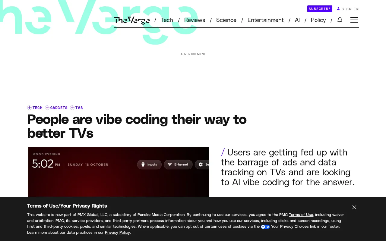 Vibe Coding Your TV: Removing Ads, Boosting Speed, and Redesigning the Interface