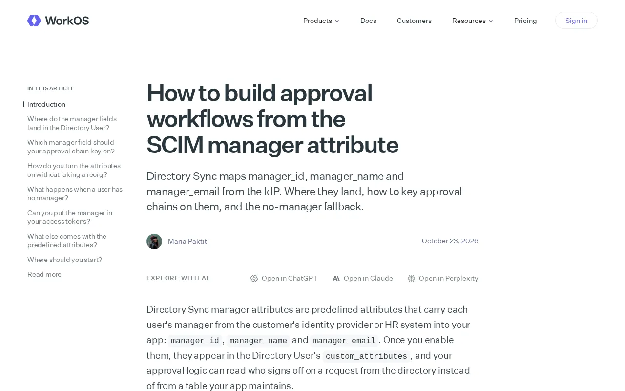 Building Approval Workflows with SCIM Manager Attributes