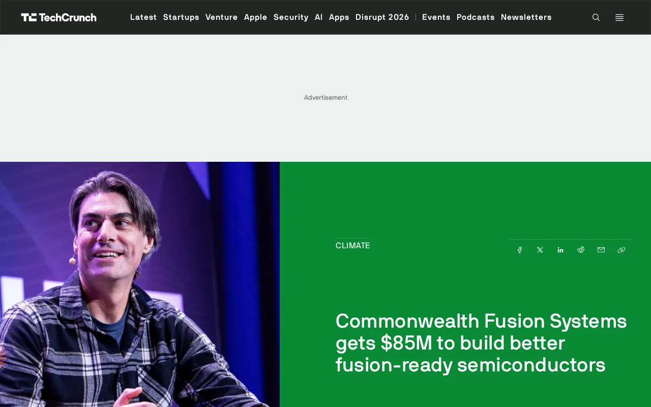 Federal Government Awards $85 Million; CFS to Develop Fusion-Specific Semiconductors