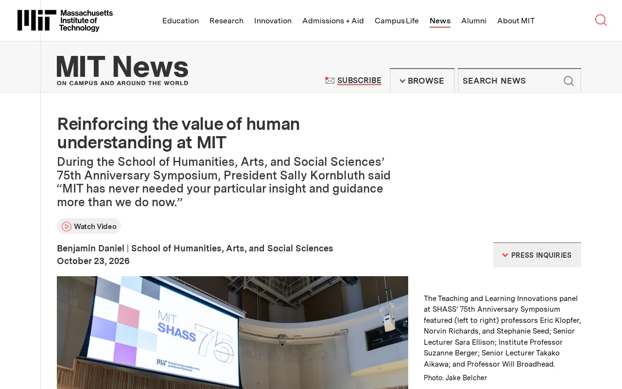 MIT President: In the AI Era, the Humanities Are Needed More Than Ever