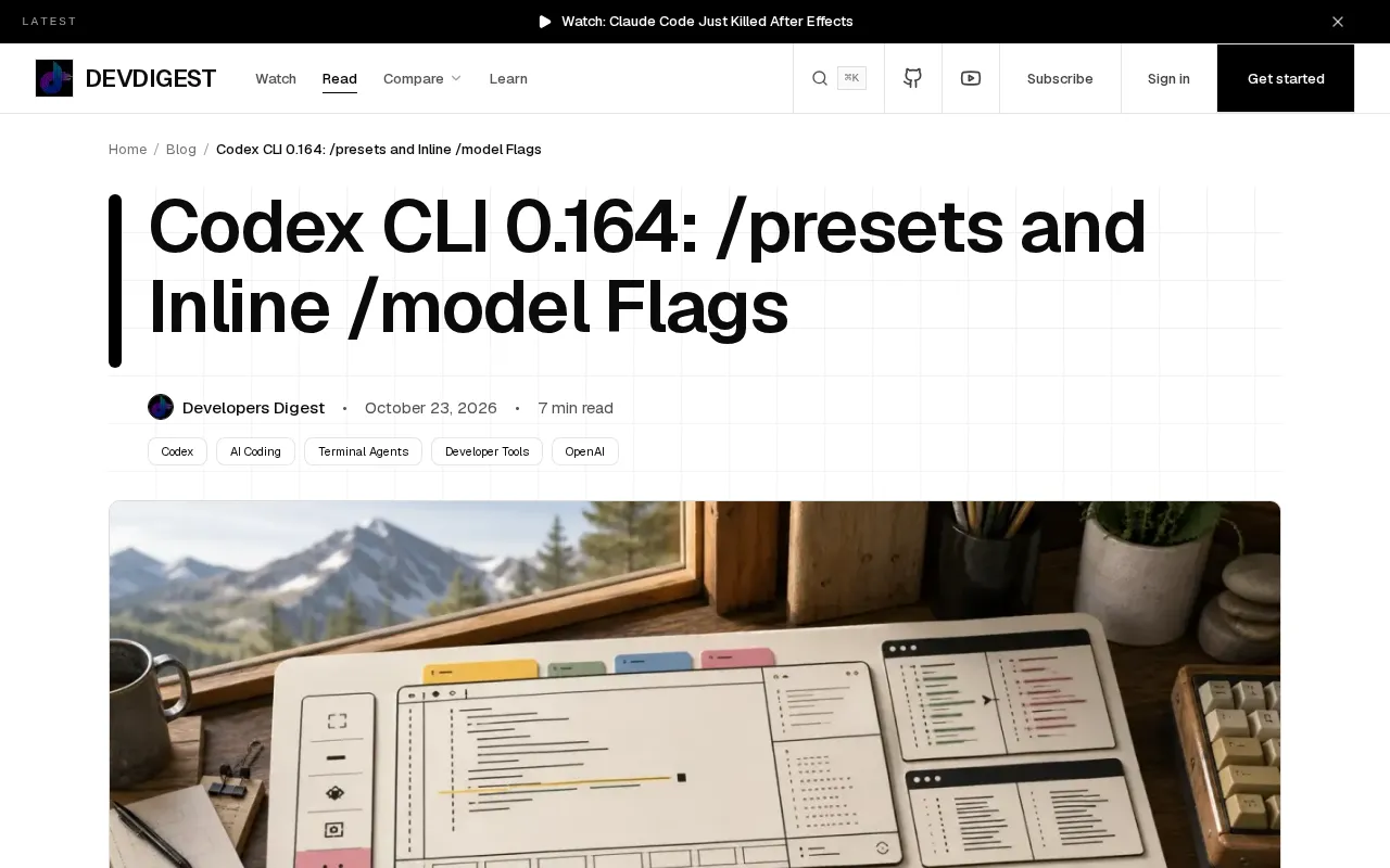 Codex CLI 0.164: Preset Slots and Inline Model Parameter Parsing