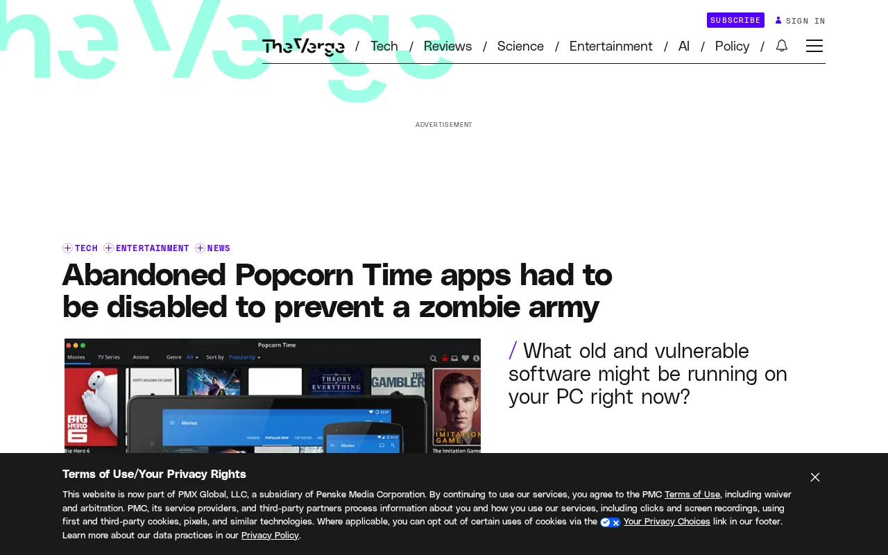 The Abandoned Popcorn Time: Why Millions of Zombie Apps Must Be Disabled