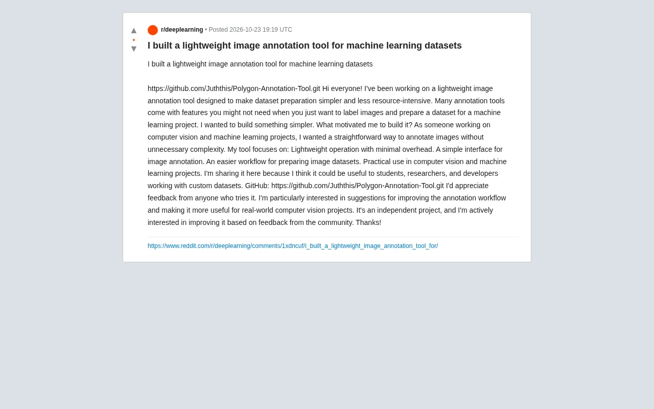 Lightweight Image Annotation Tool: Simplifying Machine Learning Dataset Preparation